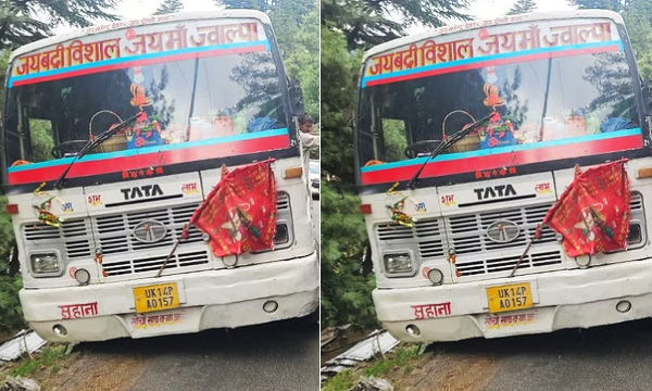 गंगोत्री हाईवे पर यात्रियों से भरी बस का टायर हवा में लटका, टला बड़ा हादसा…